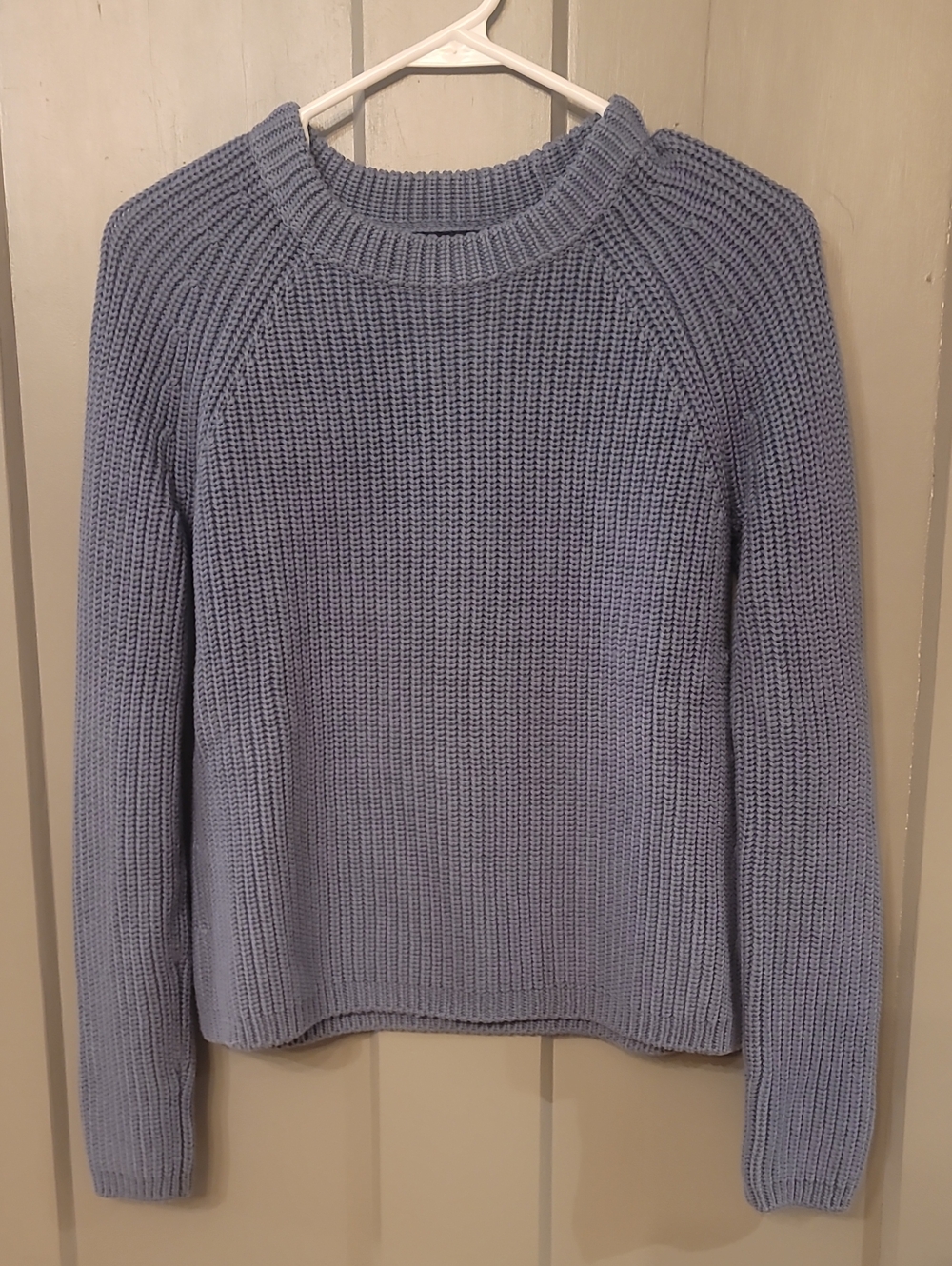 Quince Blue Cotton Crewneck Sweater